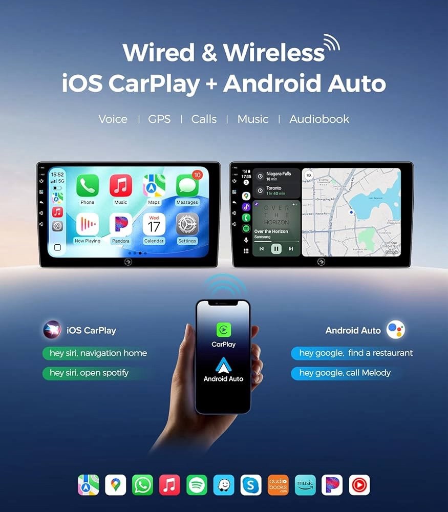 9 Inch QLED Linux Car Stereo Radio for Ford F150 2009-2012 Wireless CarPlay