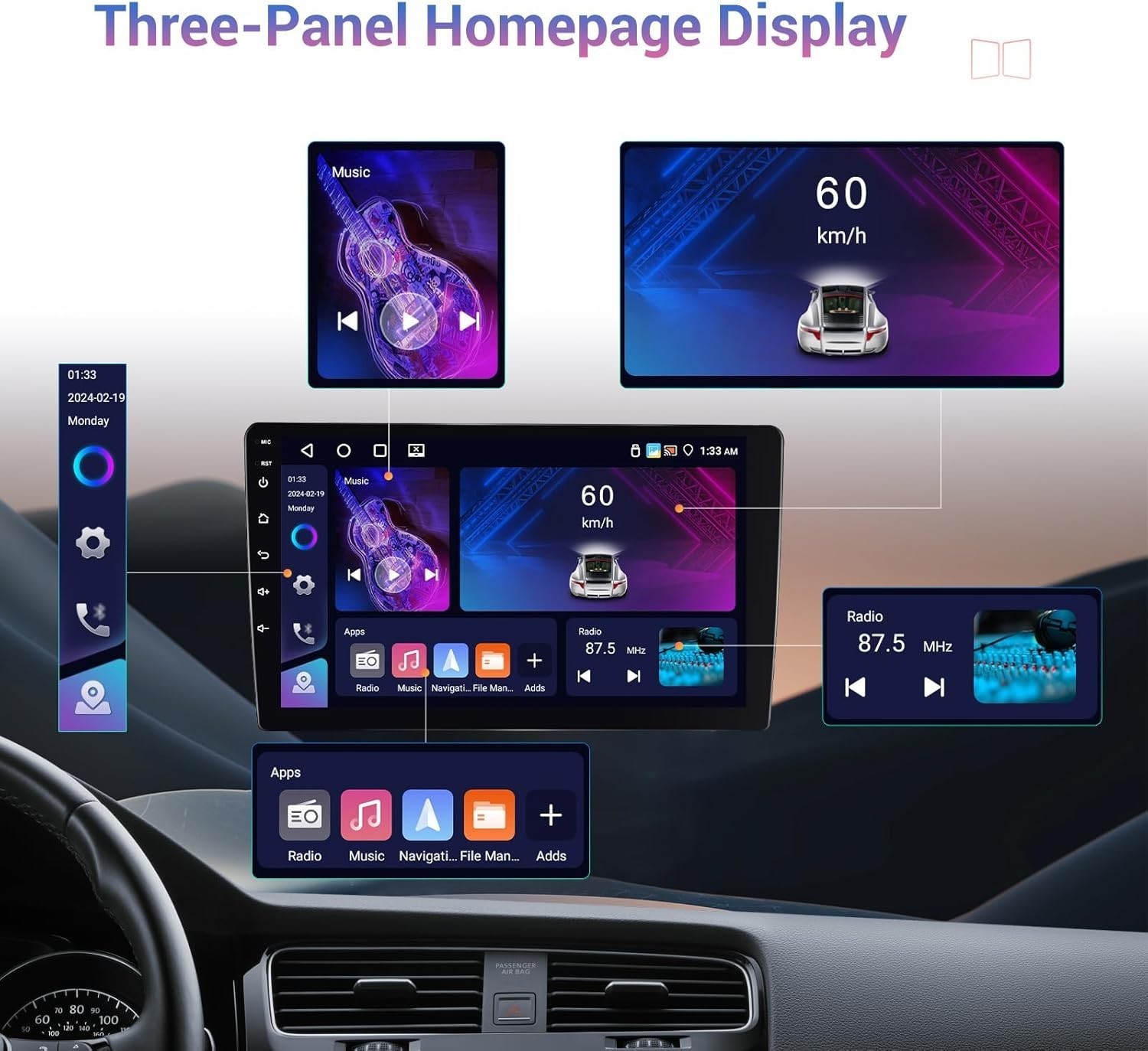 4+64G For Dodge Charger 2006-2007 Android15 CarPlay Car Stereo Radio GPS WIFI