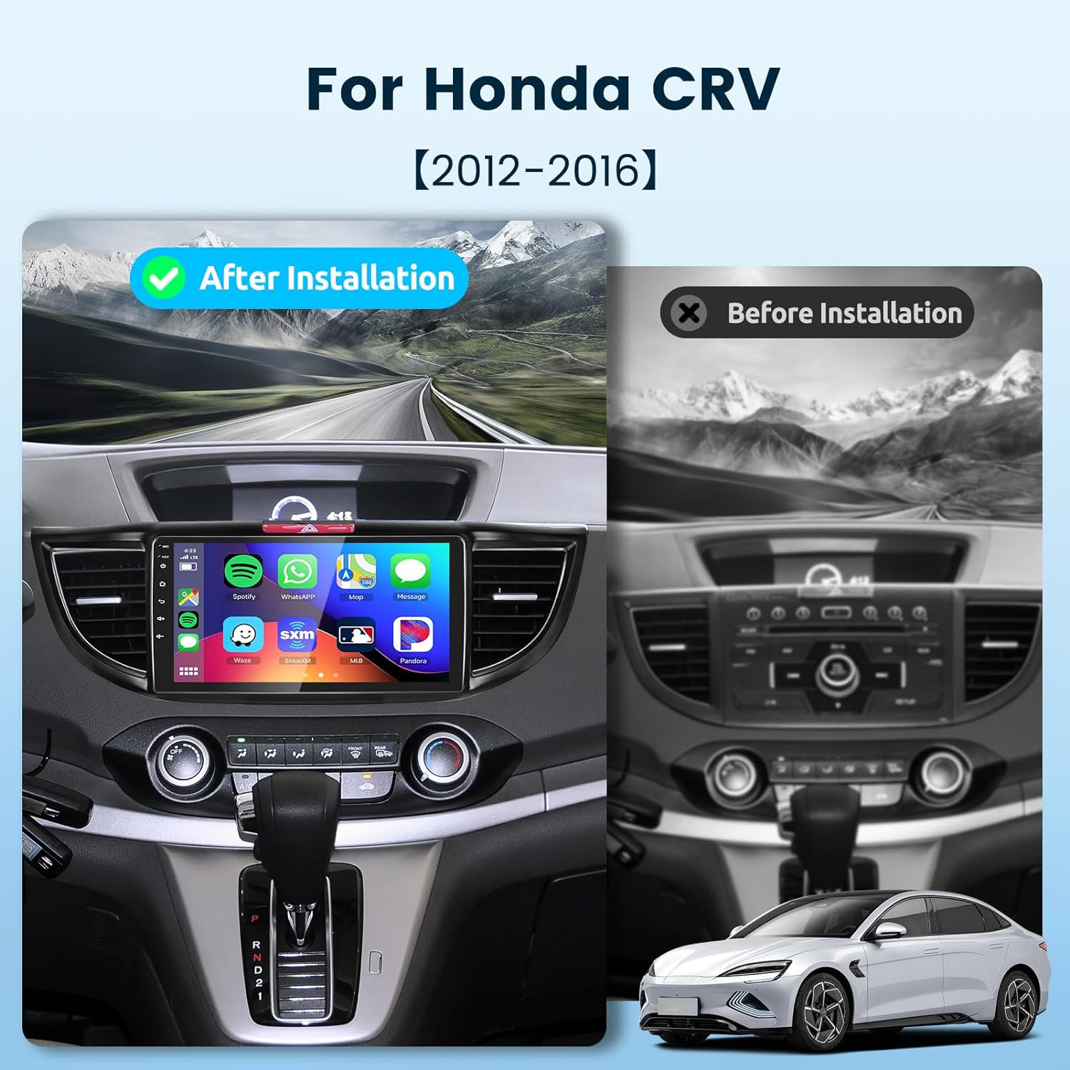 For 2012-16 Honda CRV Android 15 Car Stereo Radio GPS Navi Apple CarPlay 6+128GB