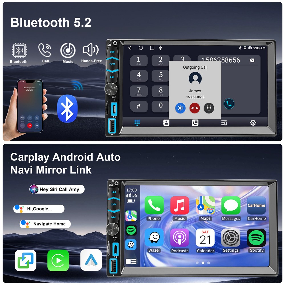 For Scion xD 2007–2014 Android Auto Apple Carplay GPS Car Stereo Radio BT Player