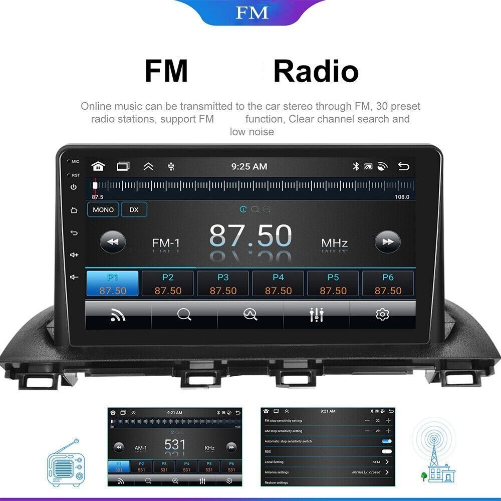 Car Radio Stereo Carplay For Mazda Mazda 3 4+64G 9in Carplay 4+64G