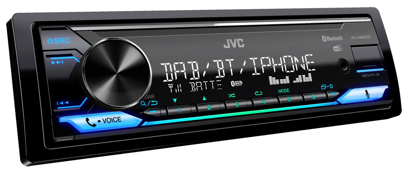 JVC Bluetooth DAB USB Steering Wheel Car Stereo For Audi A3 03-06 Subsystem Adapter