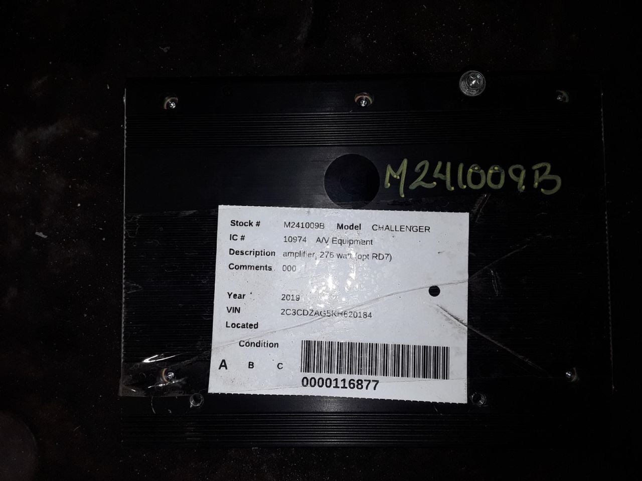 Audio Equipment Radio Amplifier 276 Watt Opt RD7 Fits 17-23 CHALLENGER 806919