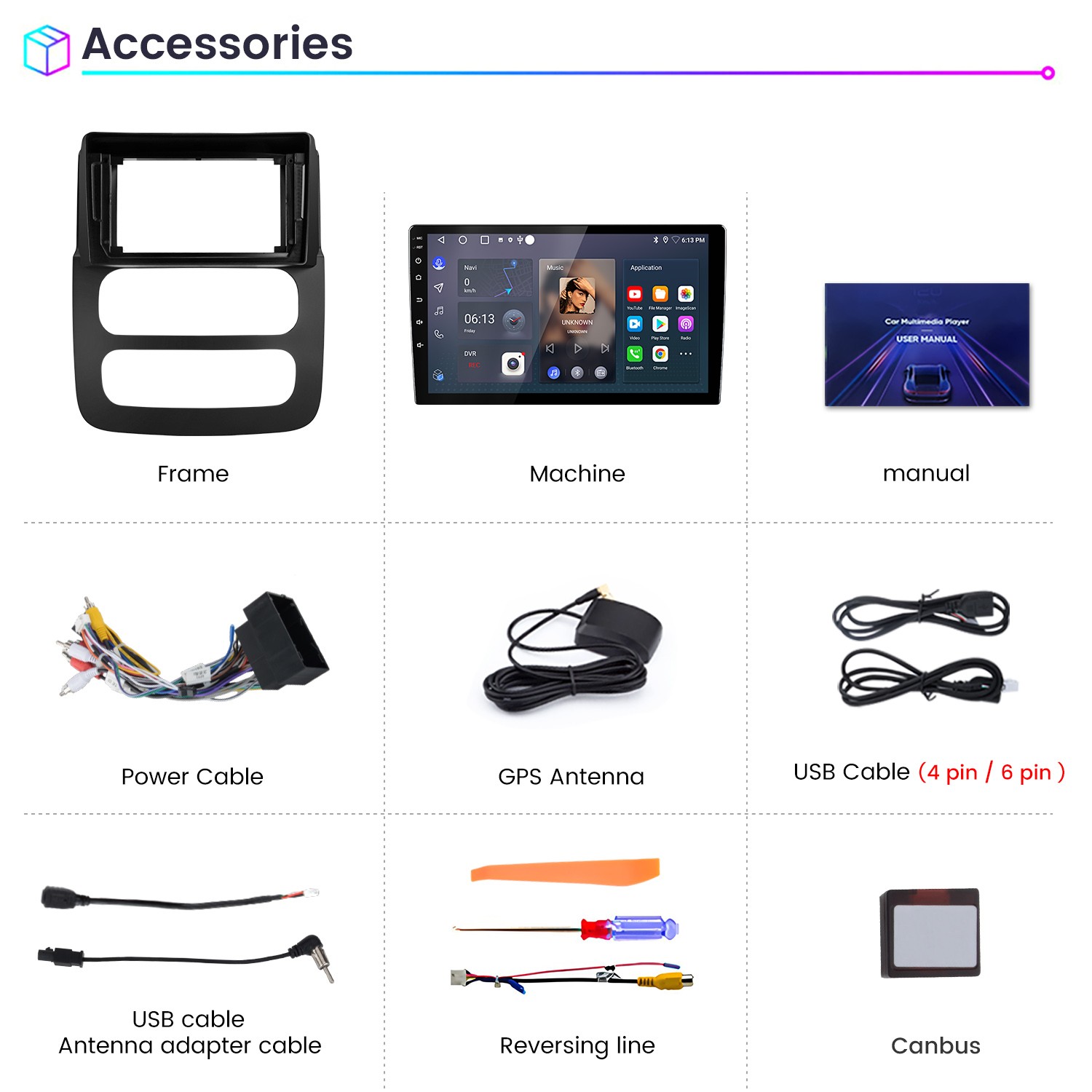 For Dodge RAM 2002-2005 2+64GB Carplay Android 14 Car Stereo Radio GPS Navi WIFI