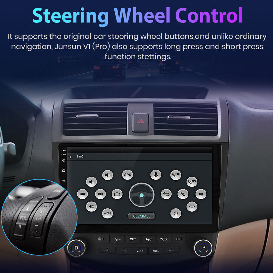 For Honda Accord 7 2003-2007 Apple CarPlay Auto Android 13 Car Radio Stereo Wifi