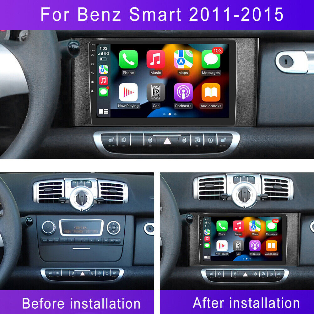 For Mercedes Benz Smart Fortwo 2011-2015 Android 15 Car Stereo Radio GPS CarPlay