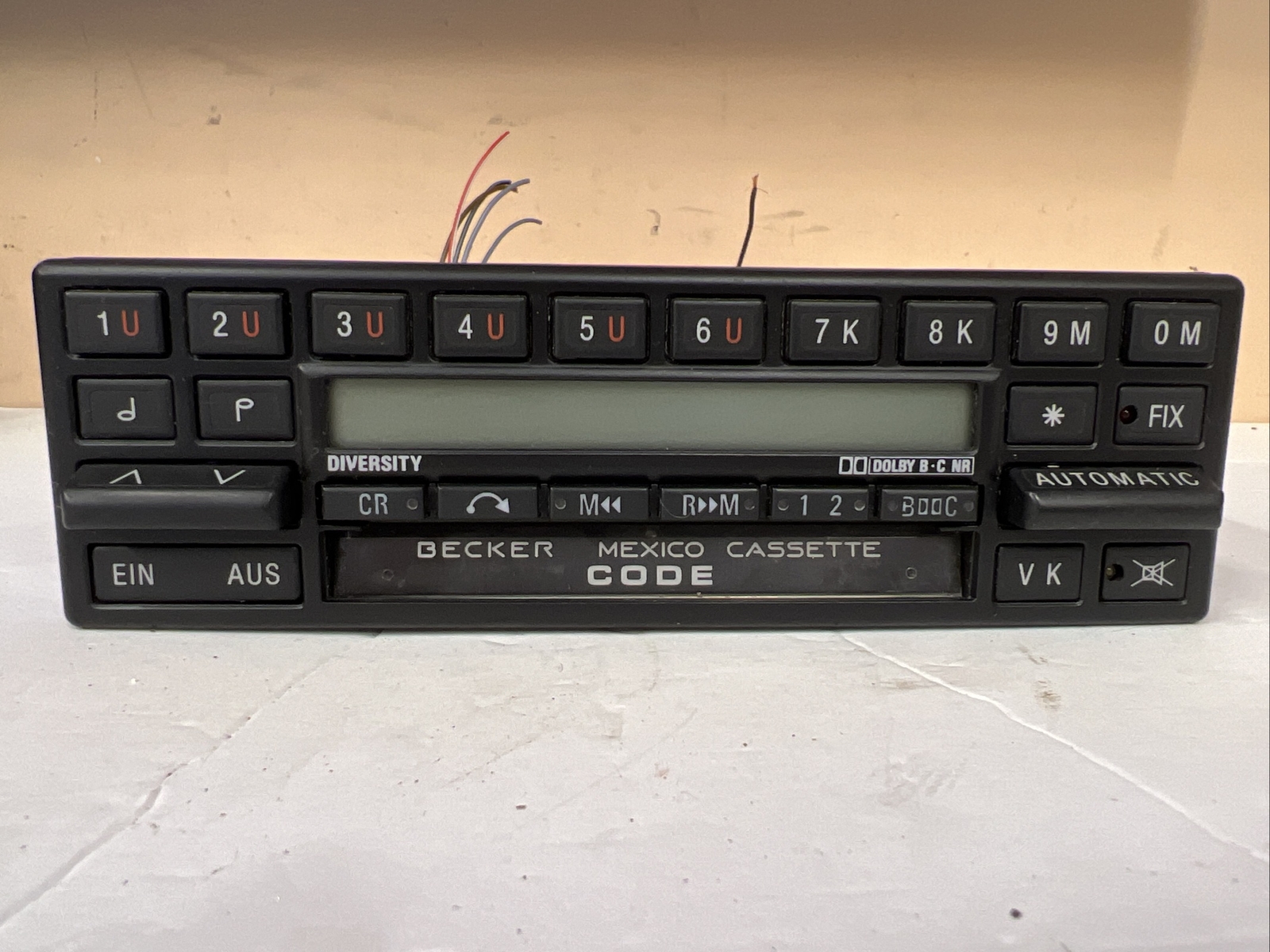 Mercedes Benz radio cassette player Becker Mexico BE0830 FOR PARTS NOT WORKING