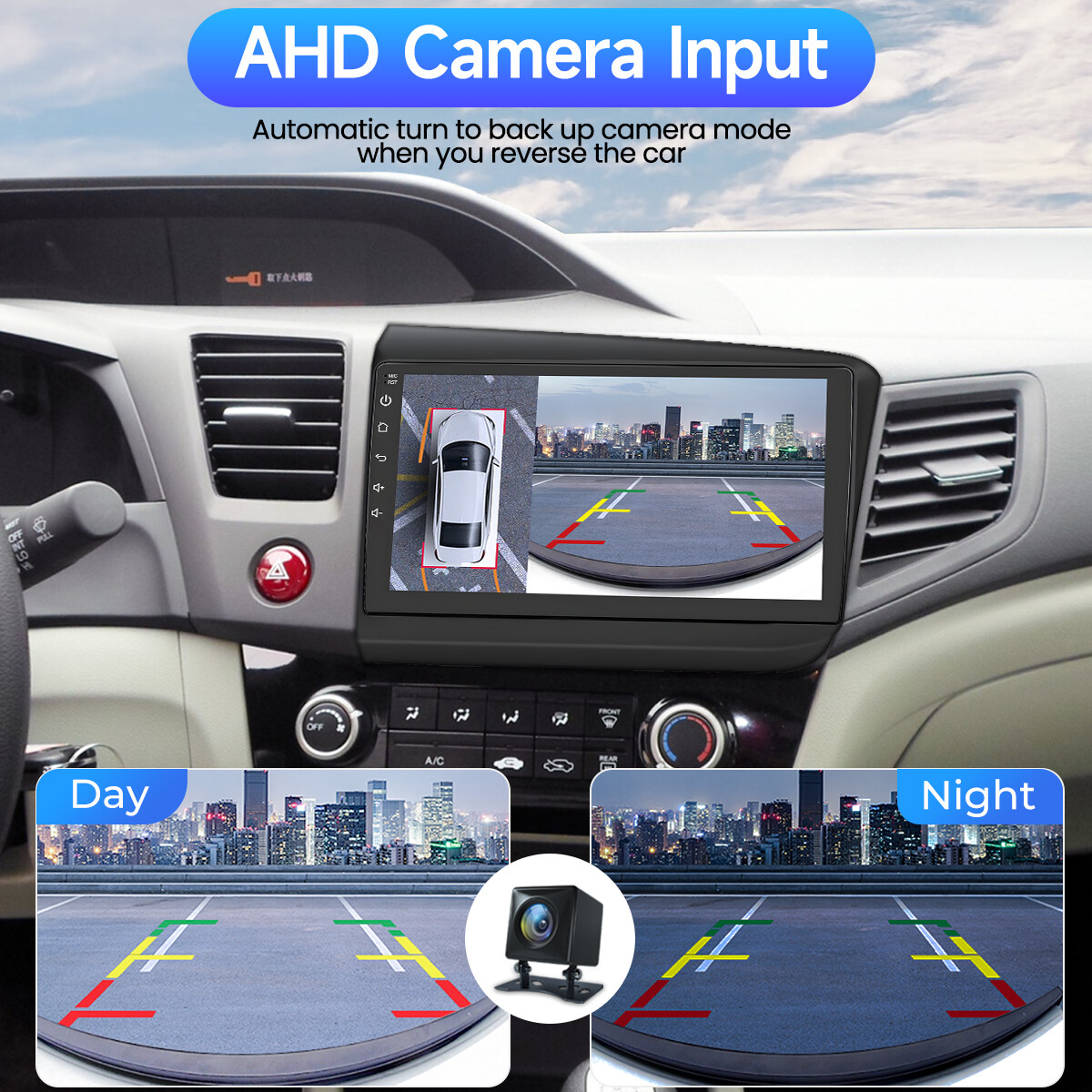 Big Screen Radio For Honda Civic 2012 Android 12 Car Stereo Apple CarPlay