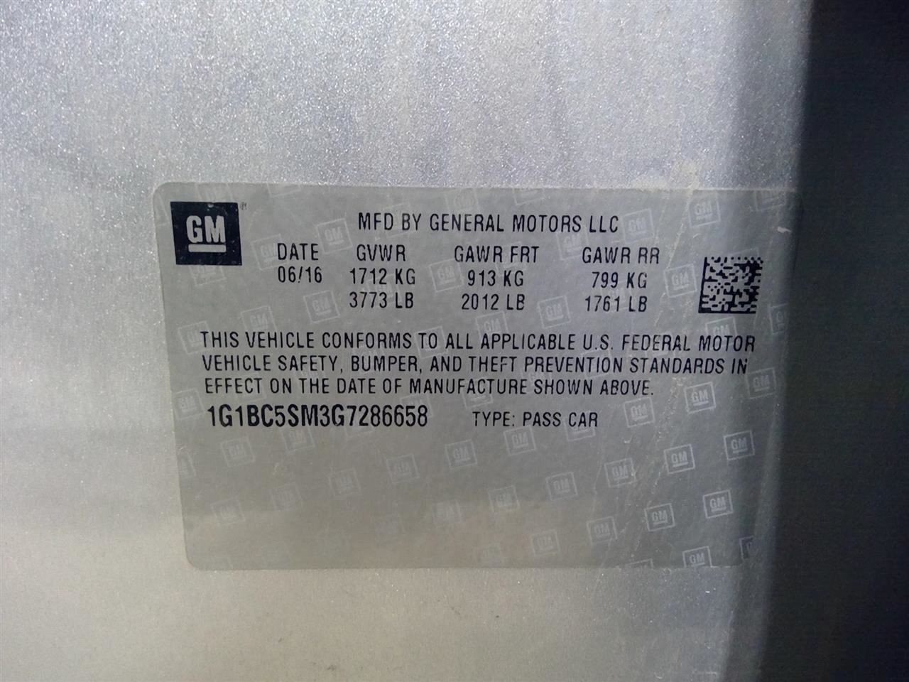 Audio Equipment Radio VIN B 4th Digit New Style Mylink Fits 16 CRUZE 1086000