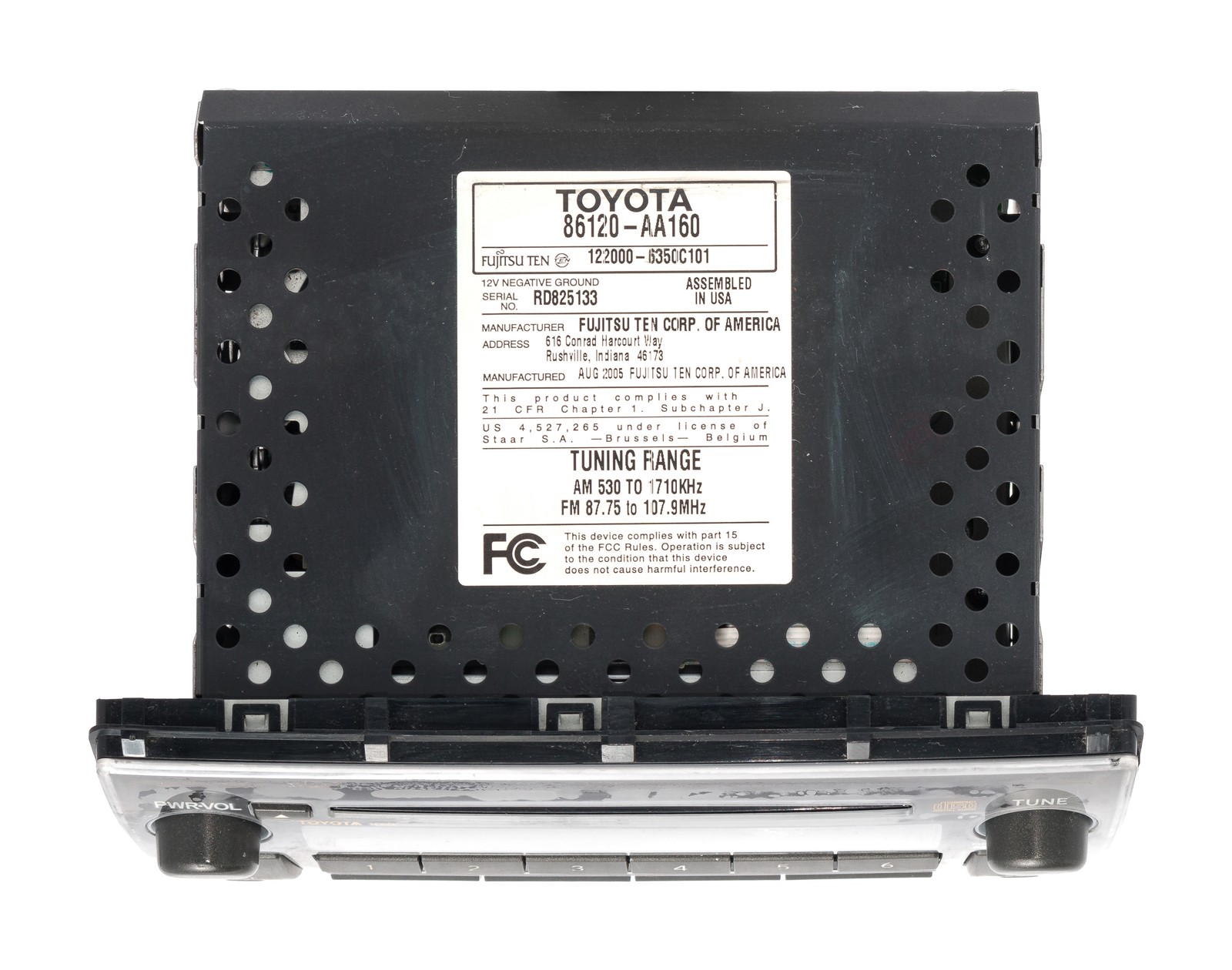 2005-06 Toyota Camry AM FM Radio Receiver Single Disc CD Player Part 86120-AA160