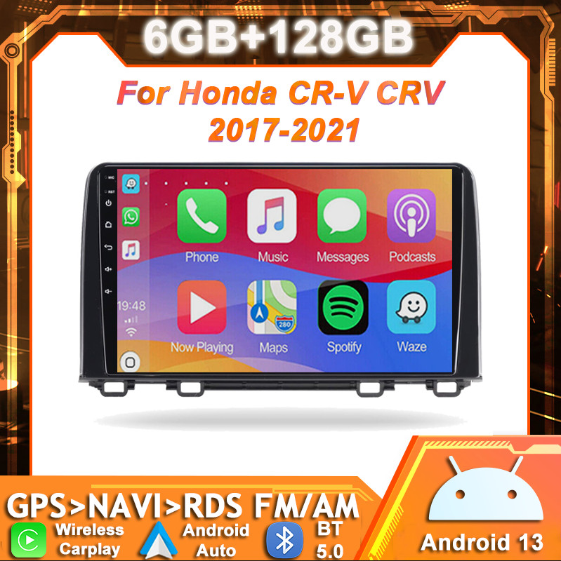 6G+128GB Wireless CarPlay Android 13 Car Stereo Radio For Honda CR-V CRV 2017-21