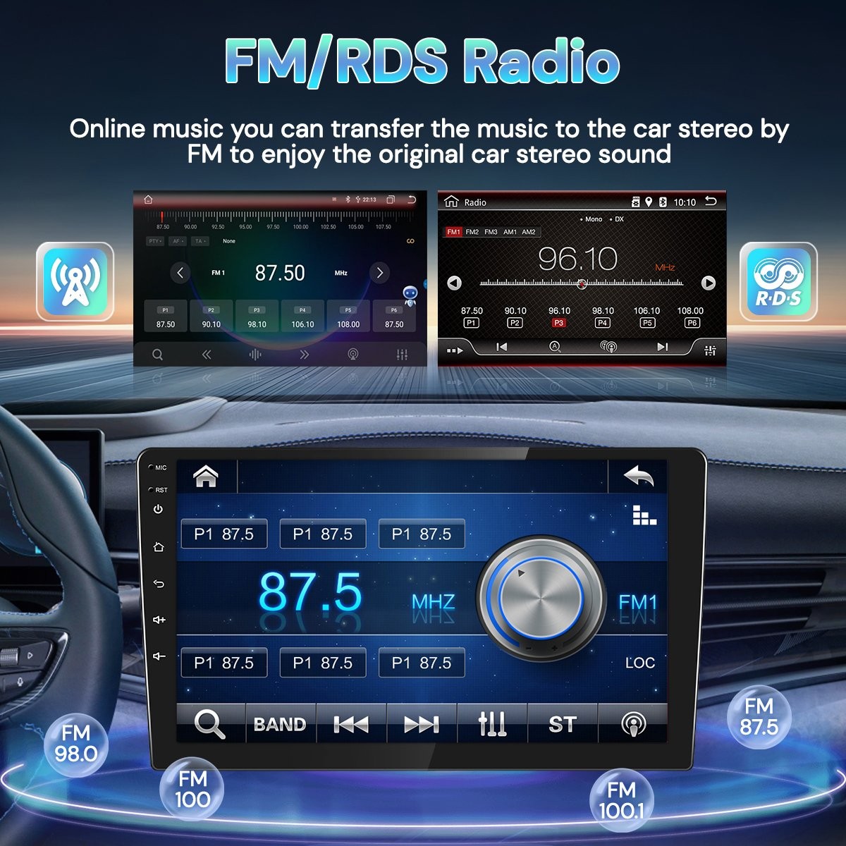 2+64G Car Stereo Radio For Toyota Corolla 2009-2013 Carplay Android15 FM/RDS Nav