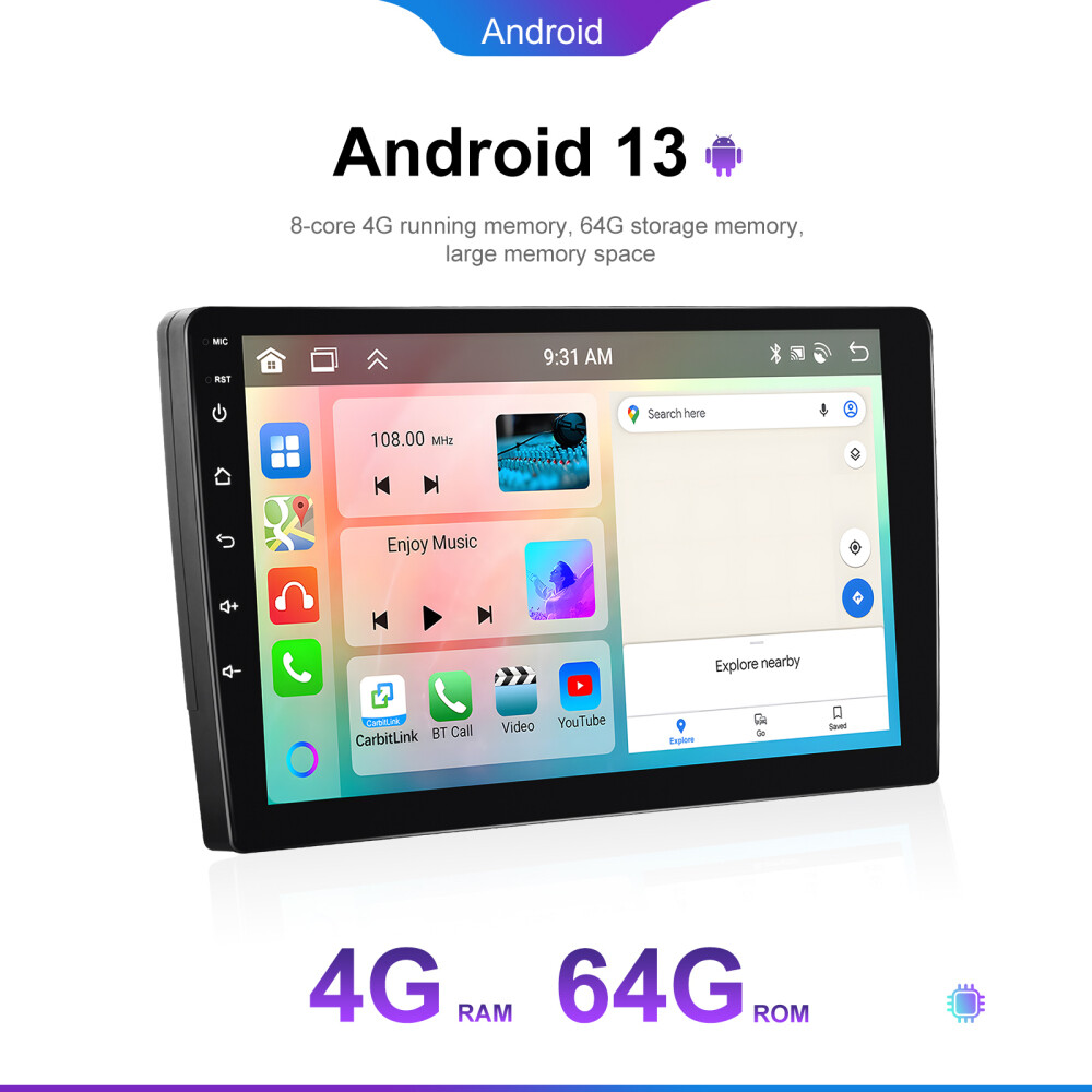 For Toyota RAV4 2013-2018 Android 15 Car GPS Radio Stereo Carplay Navi SWC 4+64G