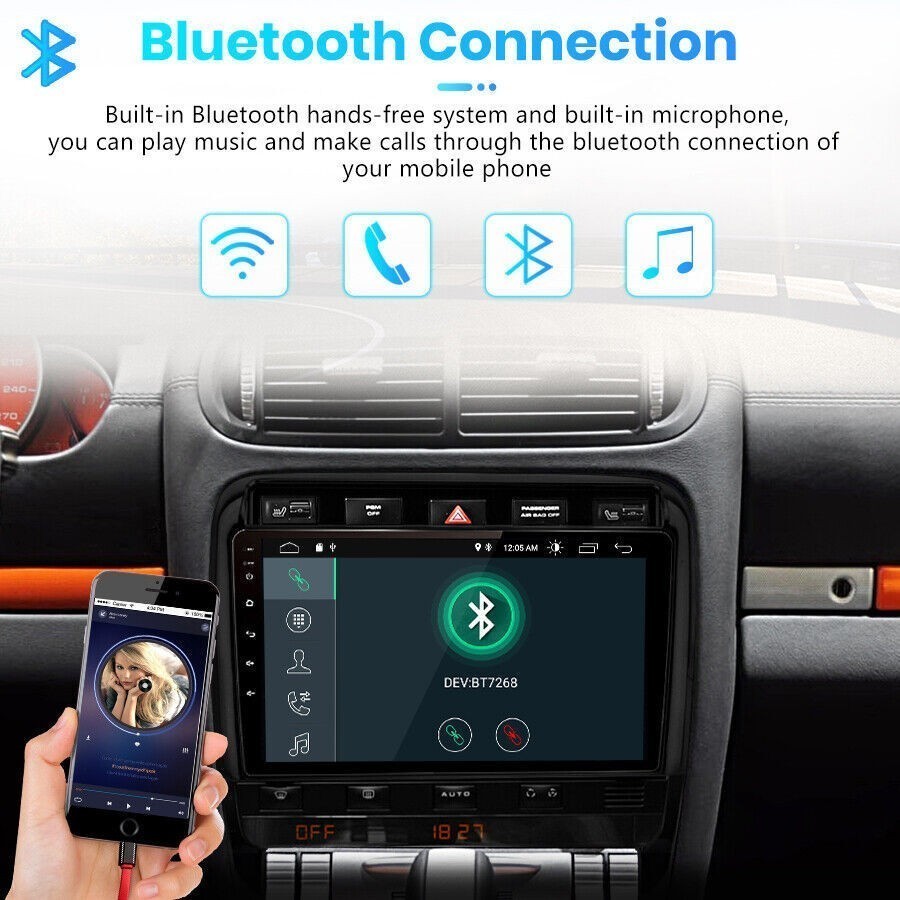 For Porsche Porsche Cayenne CarPlay Android 13 Car Radio Stereo FM RDS