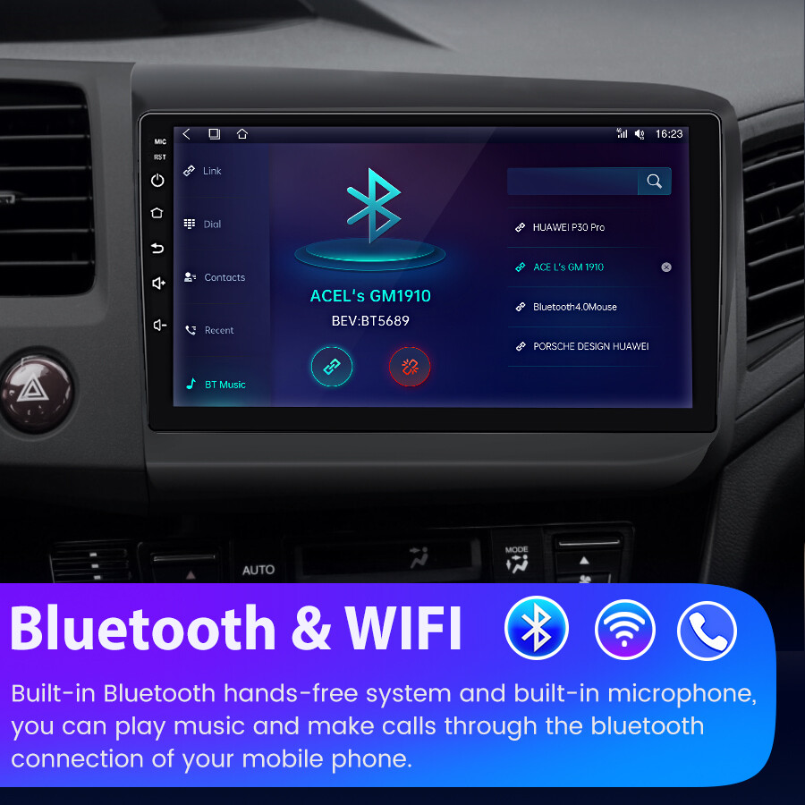 For Honda Civic 2012-2013 6+128G 8Core Android12 Car Radio GPS NAVI WIFI Carplay