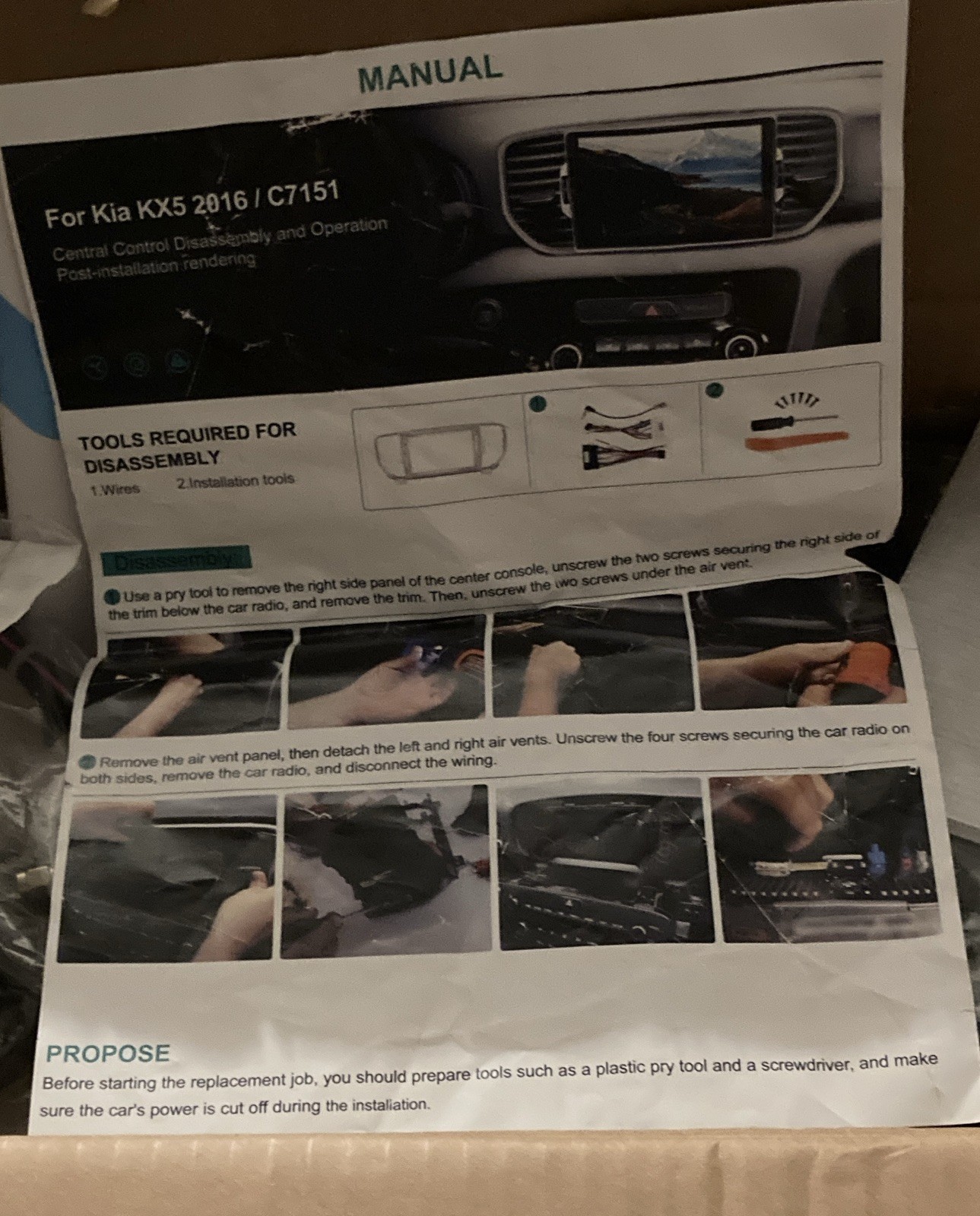 Volxcereo 9 Inch Android Touchscreen for Kia Sportage 2015-2017
