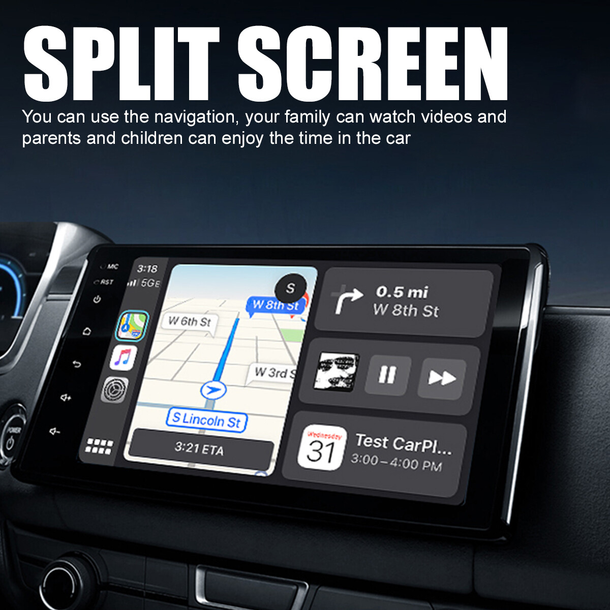 Wireless Carplay Adapter Android Auto Adapter USB Car Dongle Connect Box 2-in-1