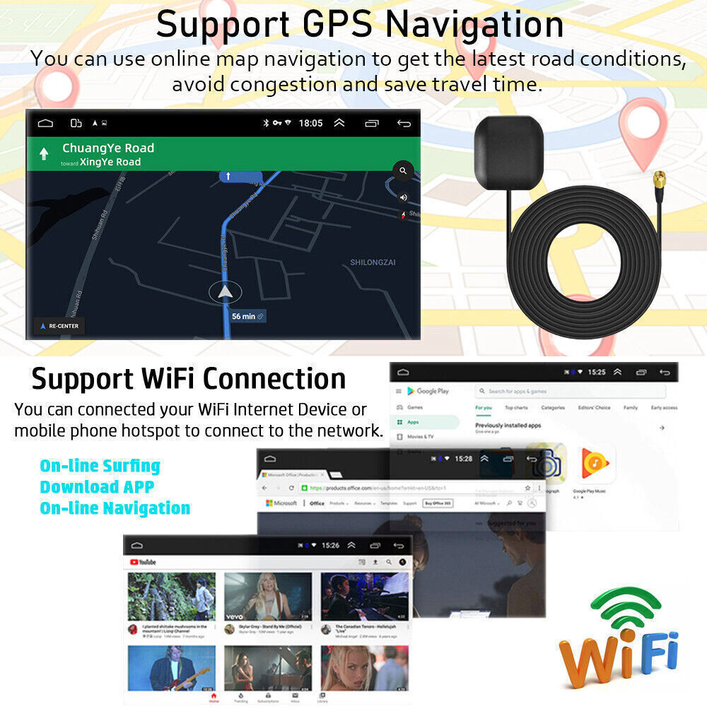 2+32GB Android Auto Carplay For Dodge Caravan 2001-2007 Car Stereo Radio GPS SAT