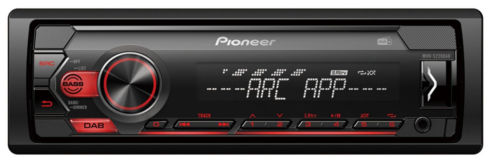Pioneer DAB 1DIN MP3 AUX USB Car Stereo for Lancia Y 843 03-11 Dark Silver Metal