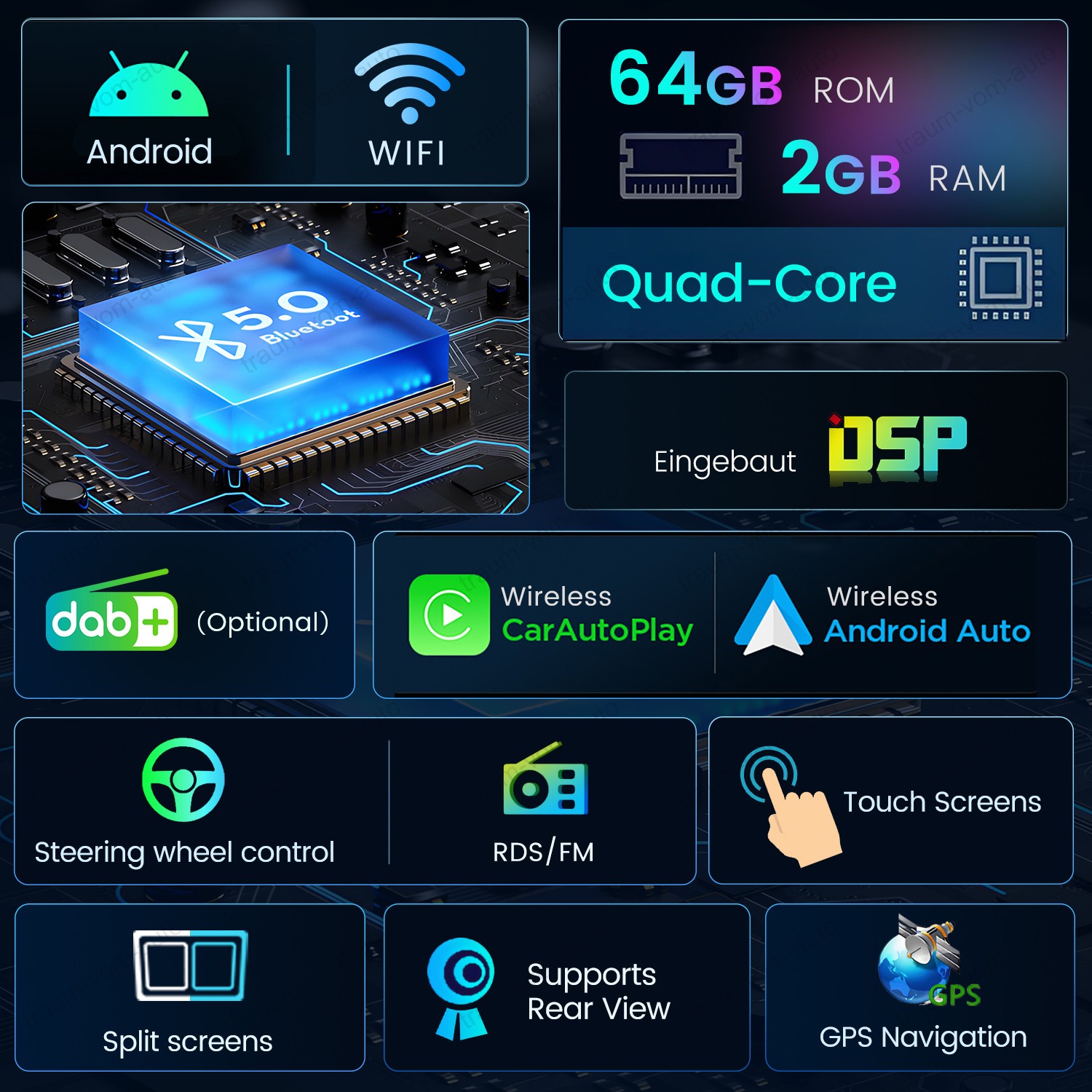 Car Stereo Radio GPS Navi Carplay 64GB For Ford F-150 F150 2009-2012 WIFI RDS BT