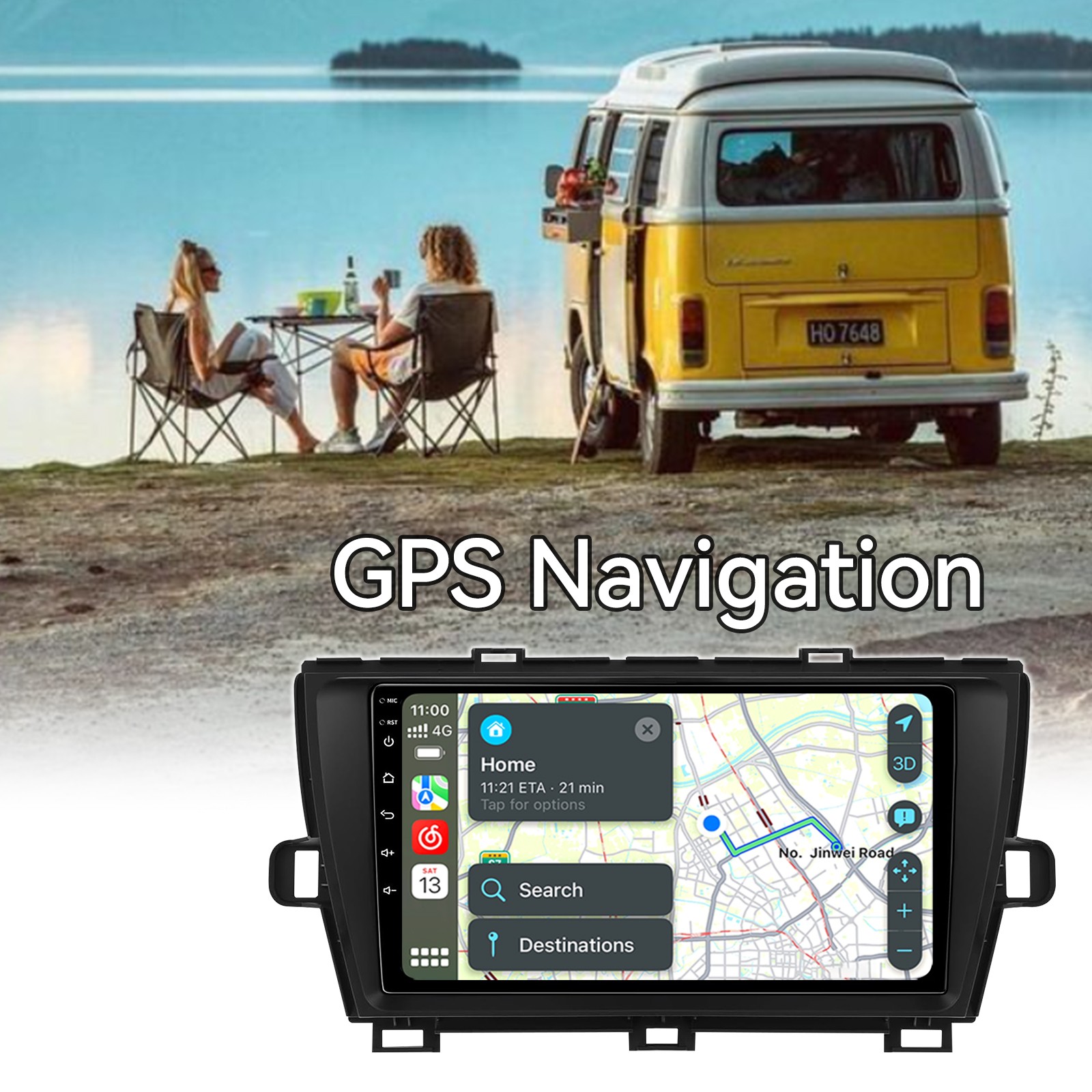 For Toyota Prius 2010-2015 Carplay Car Stereo Radio Android Navi 2+64G