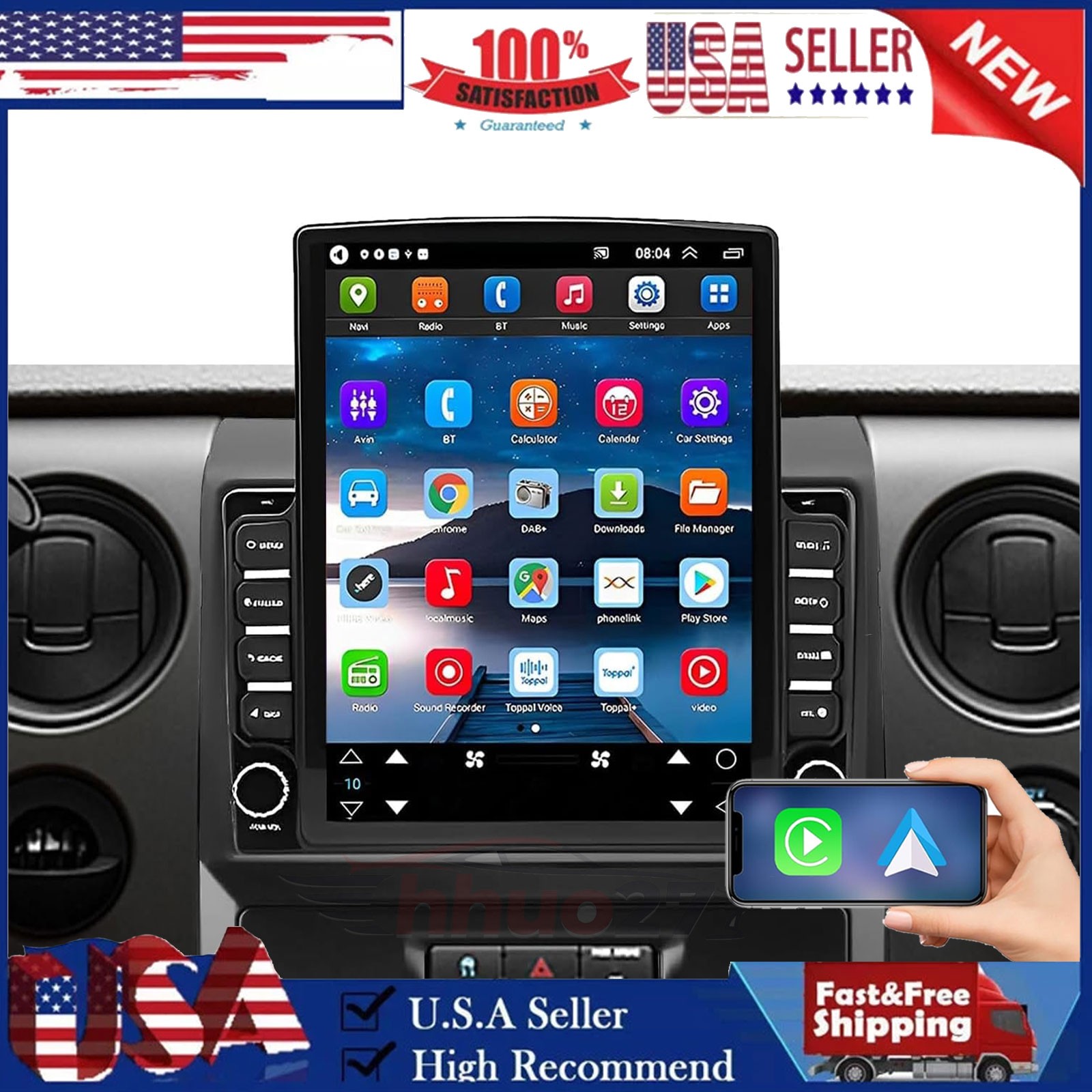 9.7″ For Ford F150 2009-2014 Android 13 Wireless Carplay Car Stereo Radio GPS