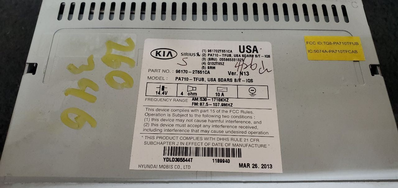 Audio Equipment Radio EX Luxury Canada Receiver Fits 11-13 OPTIMA 1196977
