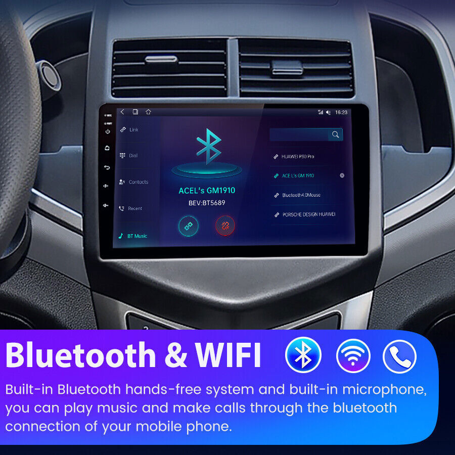 For Chevrolet Aveo Sonic 2012-2016 Car Stereo Radio Android 12 Carplay GPS NAVI