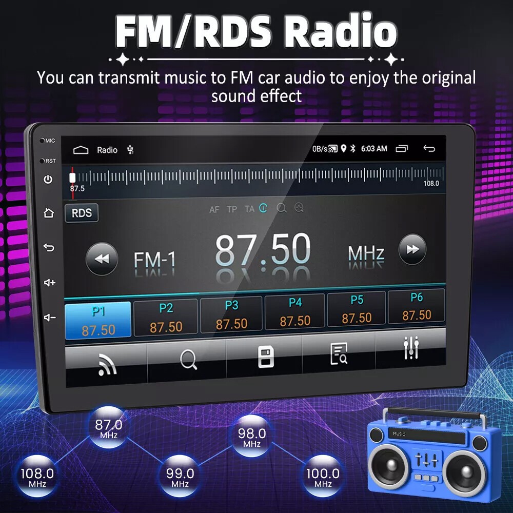 4+64G Android 14 For 2004-2010 Honda Fit Jazz Car Stereo Radio Carplay WIFI GPS