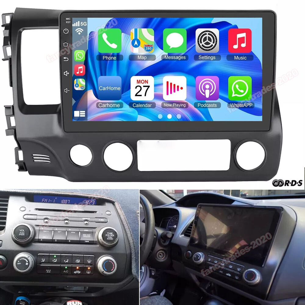 Android 13.0 Car Stereo Radio For Honda Civic 2006-2011 4+64GB CarPlay GPS WiFi