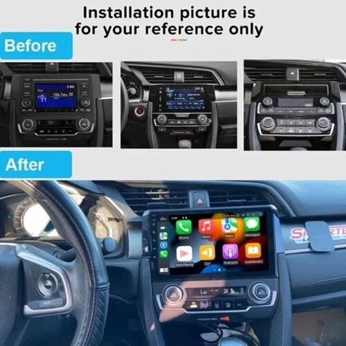 64G Car Stereo Radio For Honda Civic 2016-2020 Carplay Android15 FM/RDS Sat Navi