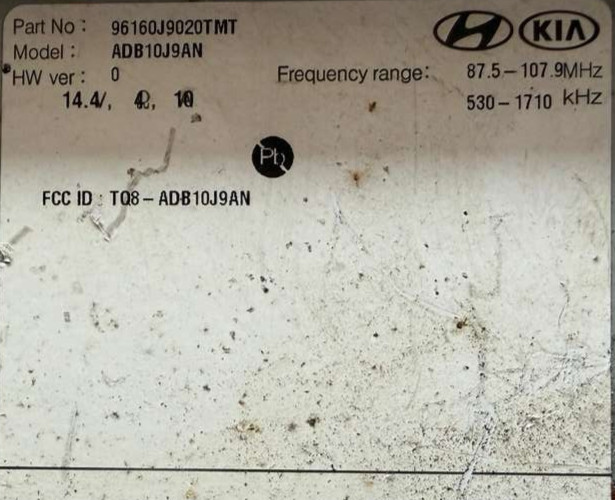 2018-2021 Hyundai Kona Radio Media Information Display Screen OEM 96160J9020TMT
