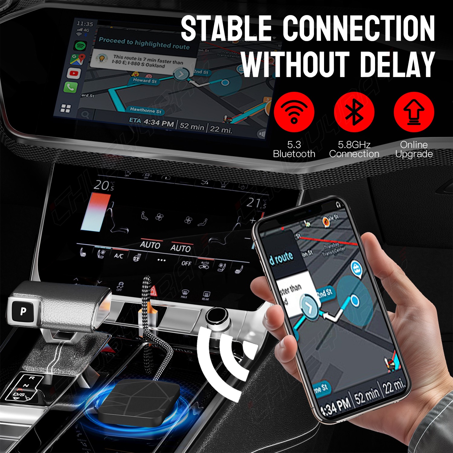 For Acura RDX 2019-2025 Wireless CarPlay Adapter Dongle USB For Apple iOS