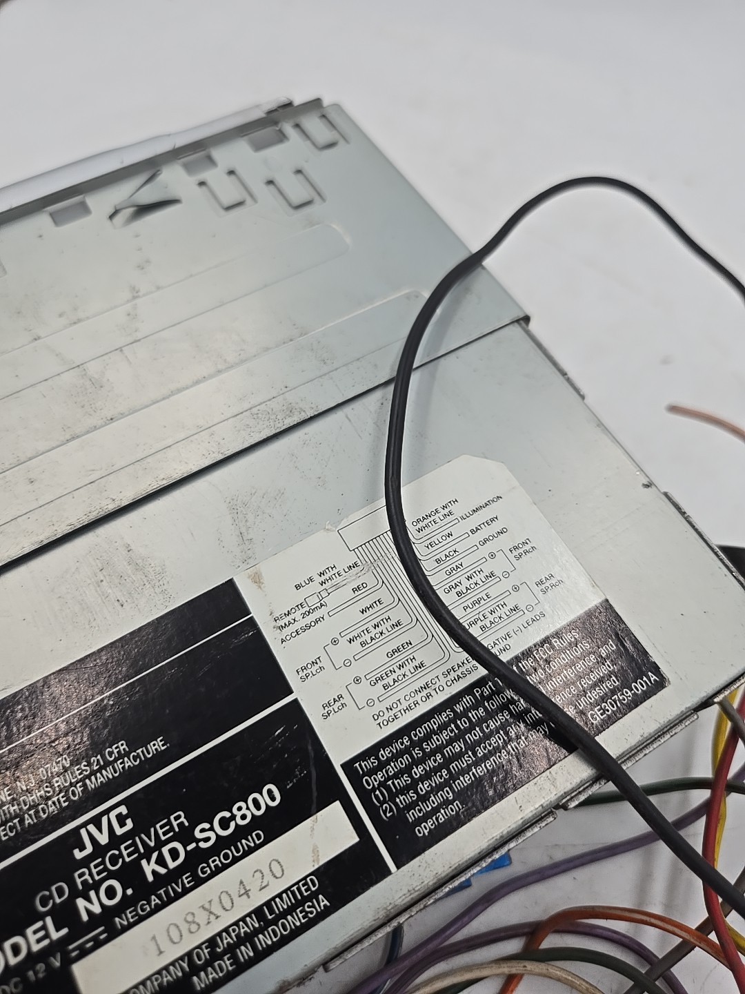 JVC CD Receiver KD-SC800 For Parts And Repair