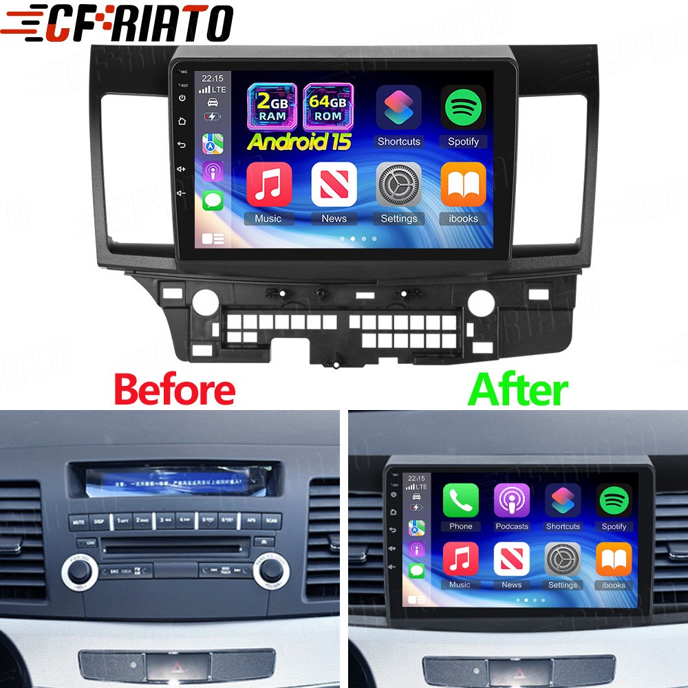 Apple Carplay For Mitsubishi Lancer 2008-2017 Android Car Stereo Radio GPS Navi