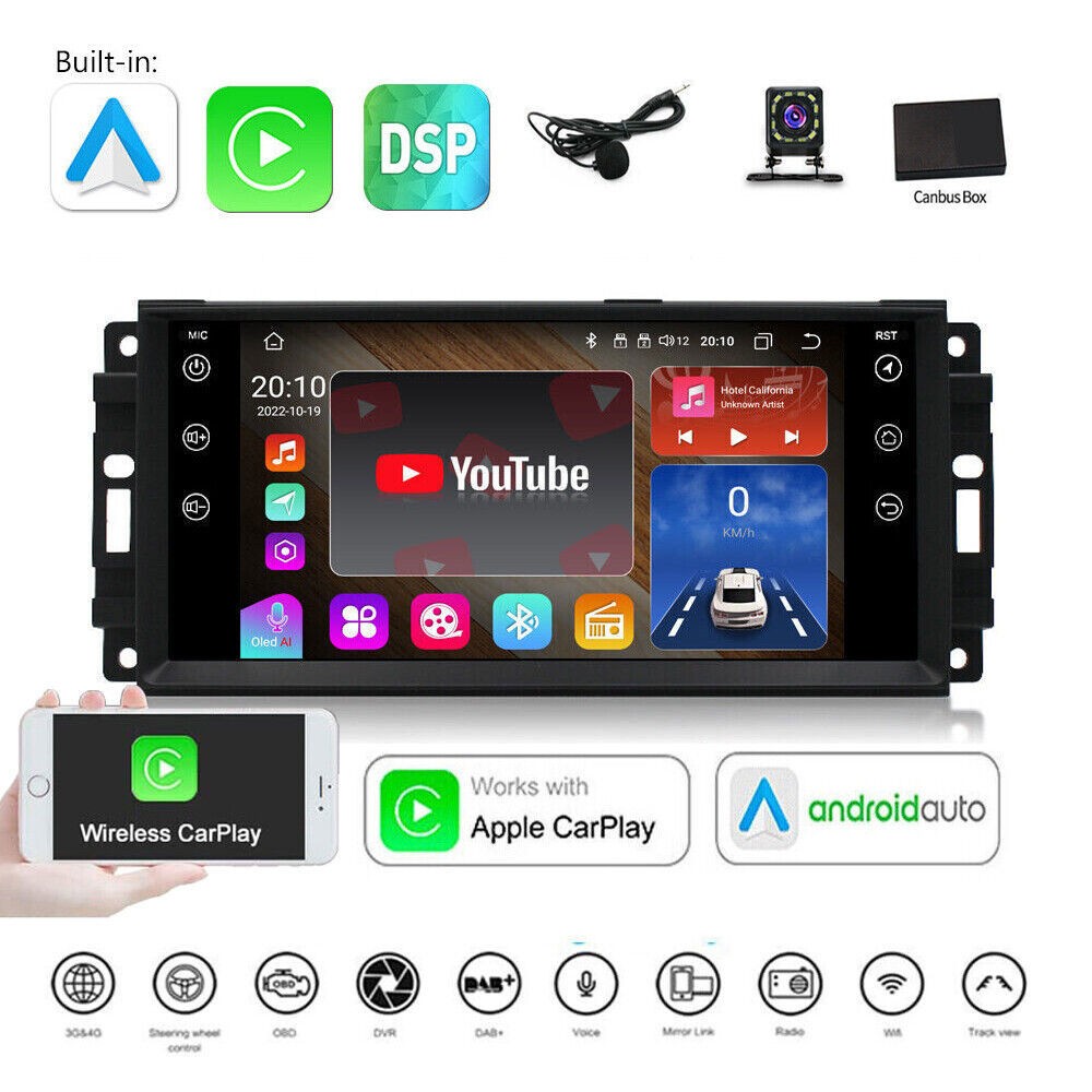 For Dodge Nitro 2007-2012 Android 13 Carplay WIFI Car Radio GPS Navigation DSP
