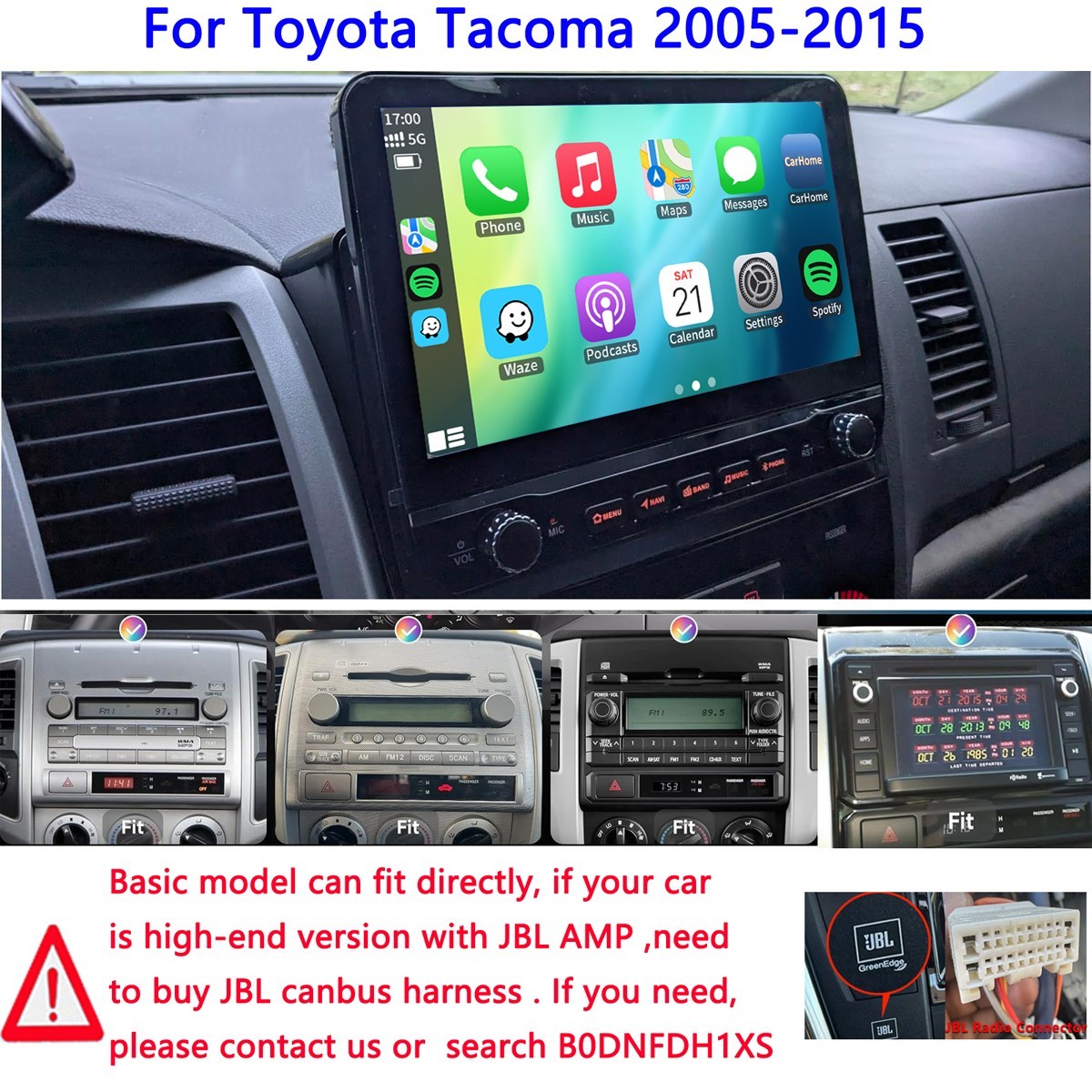 Carplay For Toyota Tacoma 2005-2015 Android 15 Car GPS Navi Stereo Radio 4G+64GB