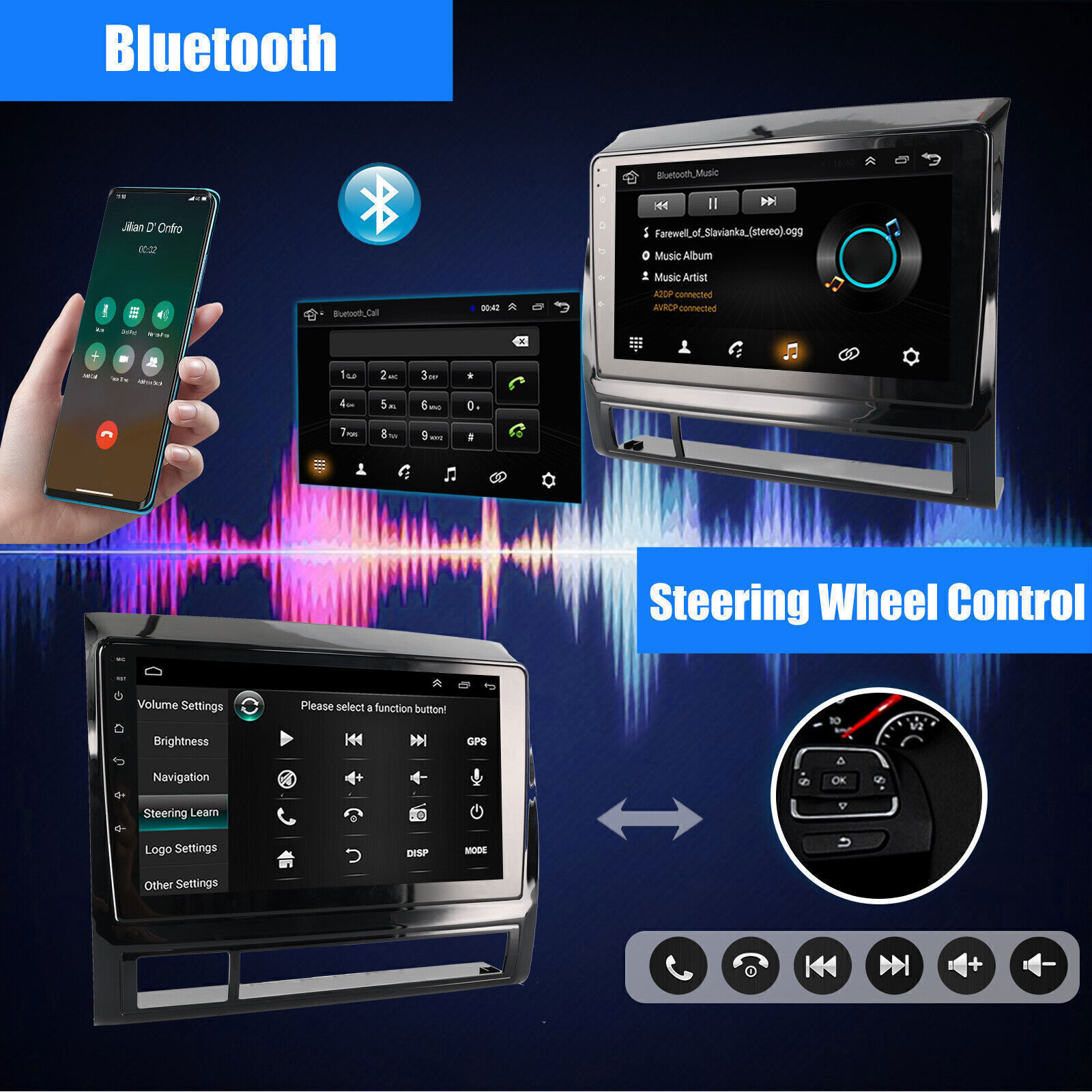 For Toyota Tacoma 2005-2013 Android 13.0 Car Radio Stereo GPS WIFI Carplay 4+64G