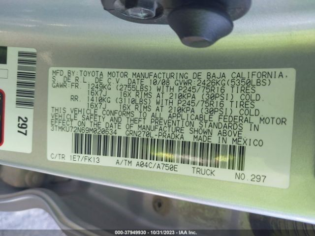2009-11 TOYOTA TACOMA Audio Equipment Radio Receiver With CD 8612004171