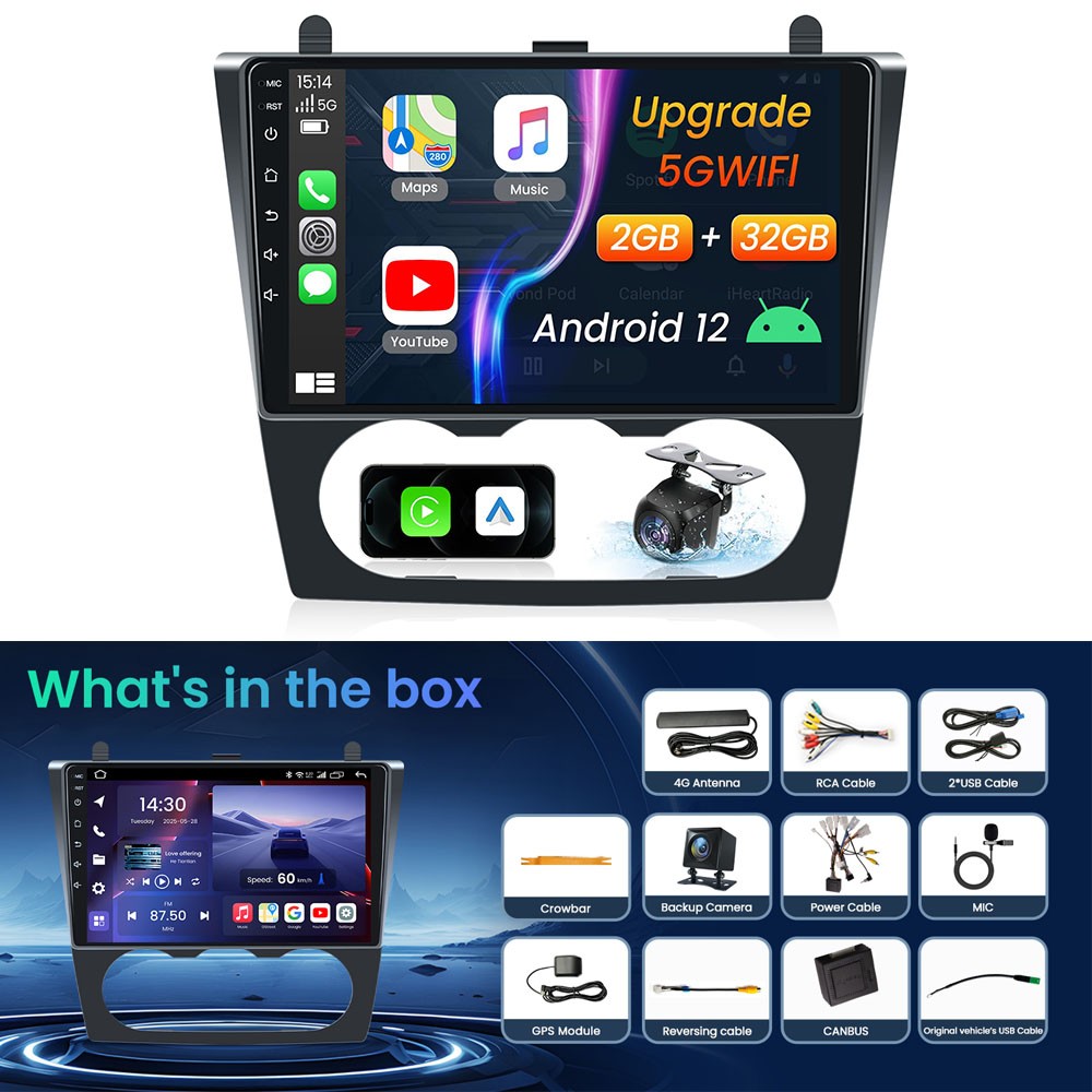 For 2007-2012 Nissan Teana CarPlay Android 13 Car Radio Stereo Cam Head Unit
