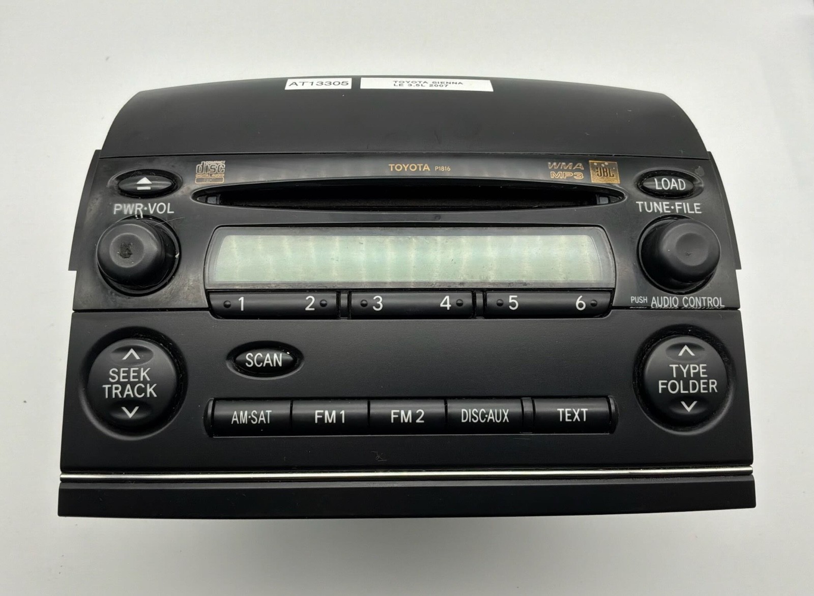 OEM 04-10 Toyota Sienna LE AM FM Radio Receiver CD WMA MP3 Single Disc Player