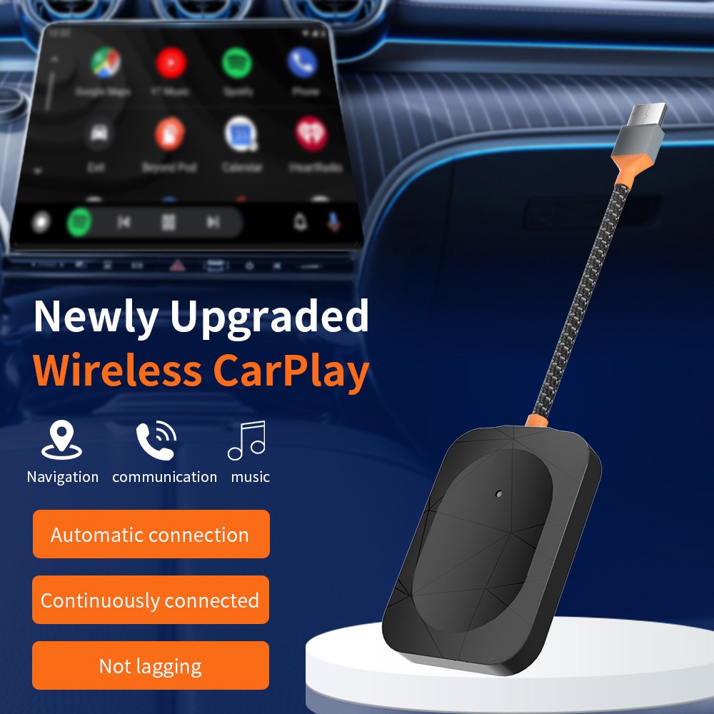 Wireless USB CarPlay Adapter Wireless Carplay Dongle For IOS / Android Plug&Play