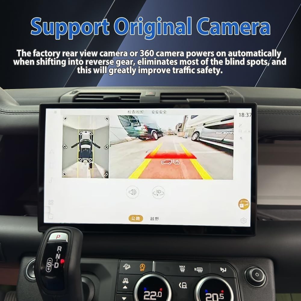 13″ Car Radio Stereo BT Carplay GPS Screen For Range Rover Defender 2018-2024
