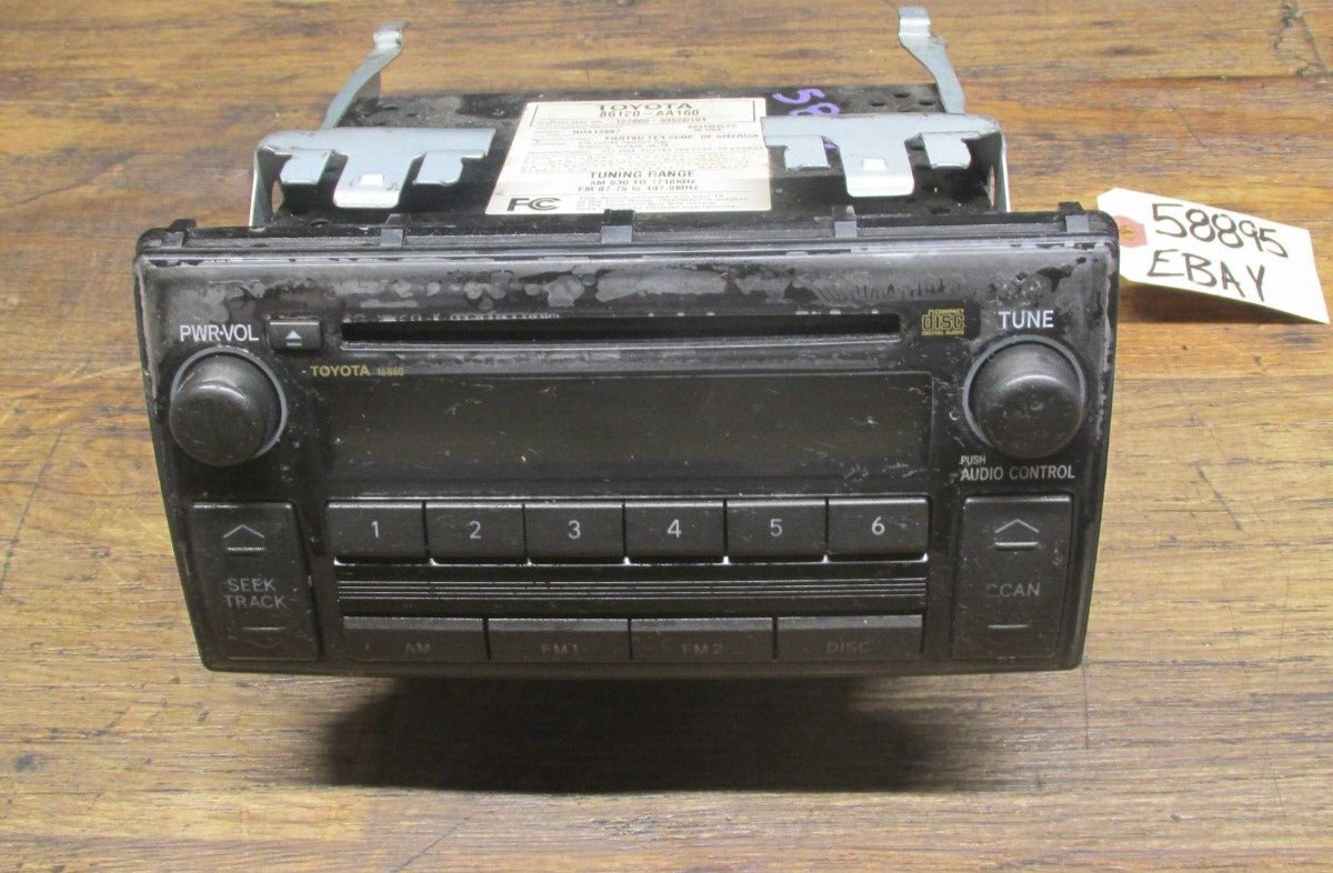 05-06 TOYOTA CAMRY RADIO AM-FM STEREO CD PLAYER RECEIVER W/O NAVIGATION ID 16860
