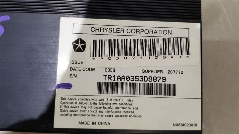 13 DODGE RAM 1500 RADIO AUDIO AMP AMPLIFIER CREW CAB 5091130AJ