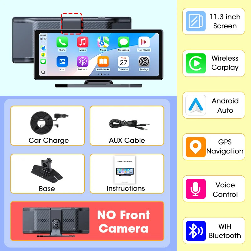 11.3 Inch 4K DVR Carplay for BMW Ford Volkswagen Fiat Peugeot Renault Seat Opel