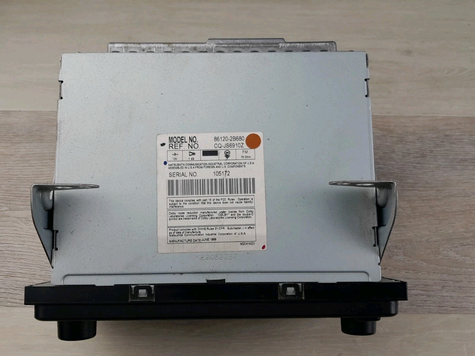 Toyota OEM AM FM CD Cassette Radio 86120-2B680 Face A56814 UNTESTED w/Brackets