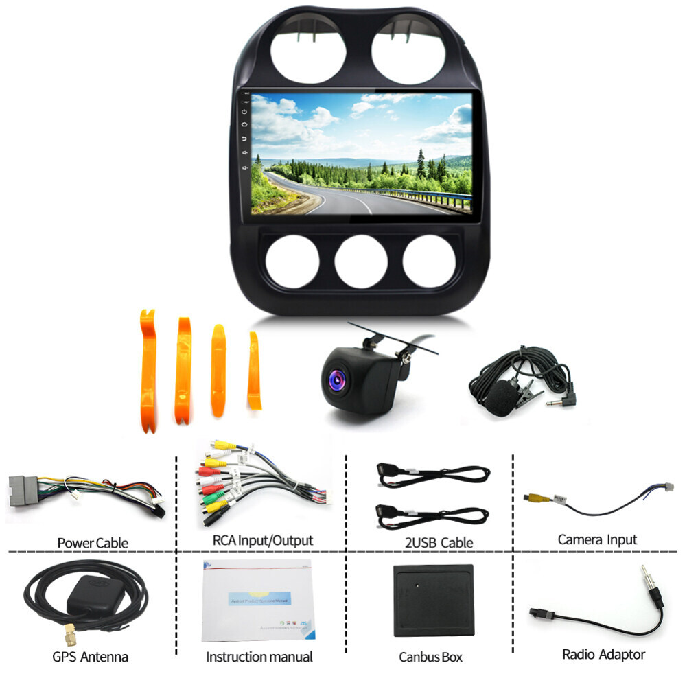 For Jeep Compass Patriot 2010-2016 Car Stereo Radio GPS Radio Carplay Android 12