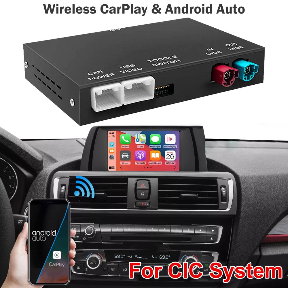 Wireless CarPlay Android Auto module for BMW Mini CIC R55 R56 R57 R58 R59 R60
