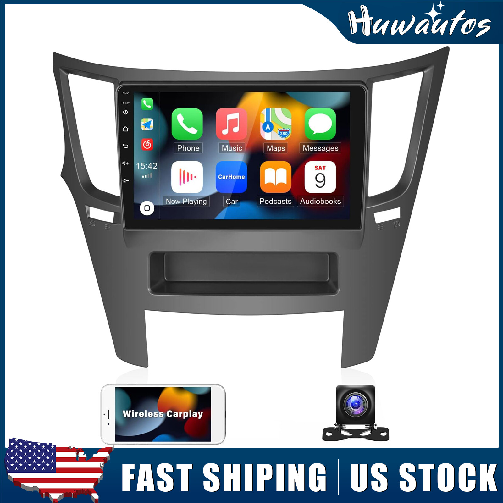 For 2009-2014 Subaru Legacy Outback Android14 4+64G Carplay GPS Car Radio Stereo